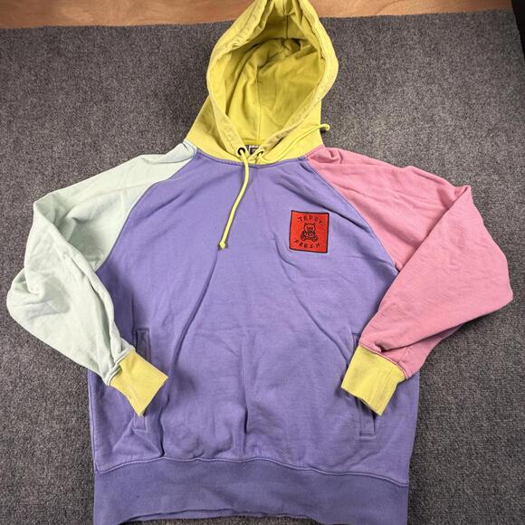 Teddy Fresh Tops - Teddy Fresh Colorblock Hoodie Sweatshirt - Size Large #1141‎